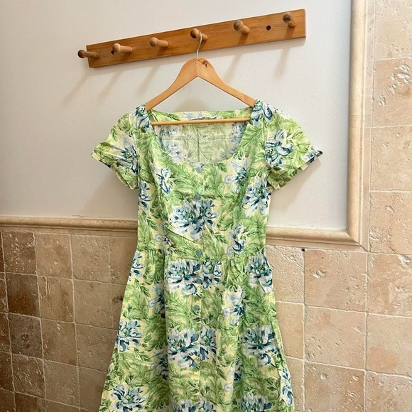 Green Floral Dress - Picture 3 of 6